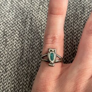Vintage Owl Pinky Ring